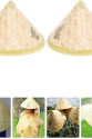 Naturel Renk Cambodia Kamboçyalı Vietnam Şapkası PVC Hasır