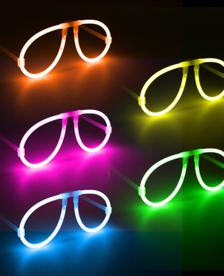 Neon Glow Fosfor Gözlük – Festival & Parti (12'li Set)