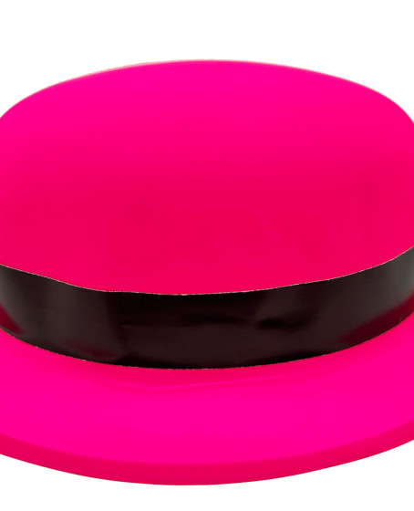 Neon Partisi Pembe Renk Melon Plastik Parti Şapkası