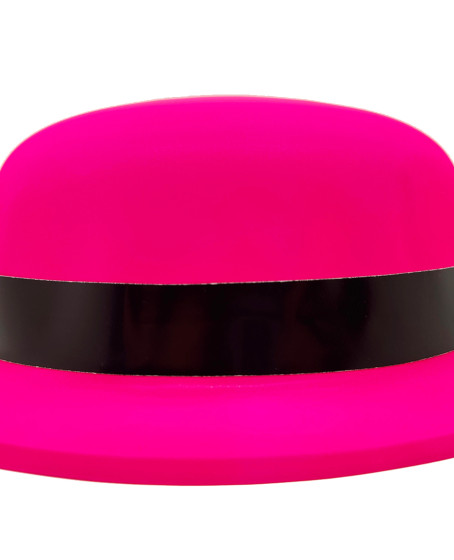 Neon Partisi Pembe Renk Melon Plastik Parti Şapkası