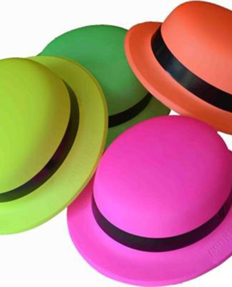 Neon Partisi Sarı Renk Melon Plastik Parti Şapkası Neon Partisi Sarı Renk Melon Plastik Parti Şapkası