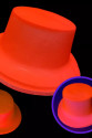 Neon Partisi Turuncu Renk Plastik Fötr Şapka Neon Partisi Turuncu Renk Plastik Fötr Şapka