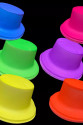 Neon Partisi Turuncu Renk Plastik Fötr Şapka Neon Partisi Turuncu Renk Plastik Fötr Şapka