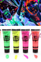 Neonlu Glow Parti Yüz Boyası 6 Renk 6 Adet Neonlu Glow Parti Yüz Boyası 6 Renk 6 Adet