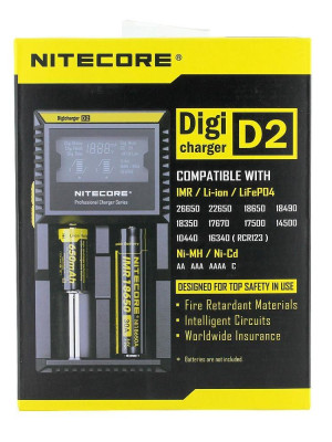 Nitecore D2 Digi Charger Li-ion / NI-CD / NI-MH / LifePO4 Dijital Pil Şarj Cihazı