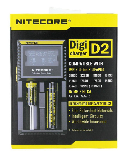 Nitecore D2 Digi Charger Li-ion / NI-CD / NI-MH / LifePO4 Dijital Pil Şarj Cihazı