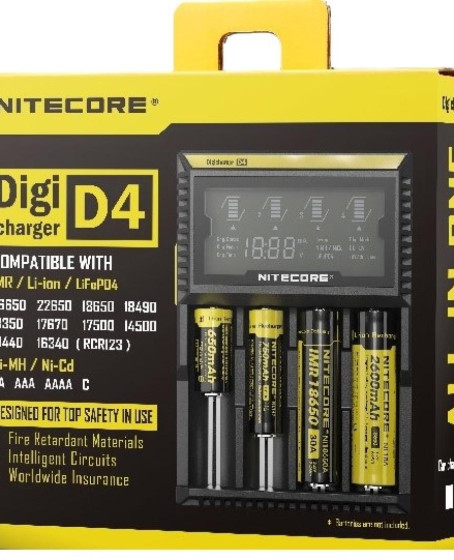 Nitecore D4 Digi Charger Li-ion / NI-CD / NI-MH / LifePO4 Dijital Pil Şarj Cihazı