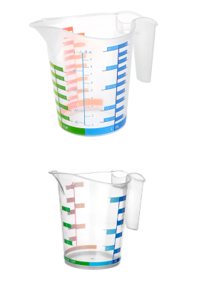 Ölçü Kabı Dereceli Renkli 1000 ML + 500 ML Set