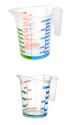Ölçü Kabı Dereceli Renkli 1000 ML + 500 ML Set Ölçü Kabı Dereceli Renkli 1000 ML + 500 ML Set