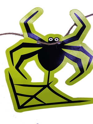 Örümcek Şekilli Asmalı Halloween Flama Banner Afiş 2 Metre