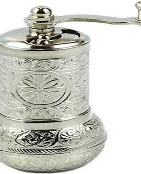 Osmanlı Motifli Kahve ve Baharat Değirmeni Gümüş