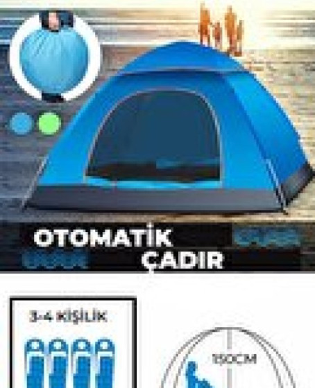 Otomatik Havada Açılan Su Geçirmez Çadır 4 Kişilik Otomatik Havada Açılan Su Geçirmez Çadır 4 Kişilik