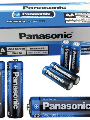 Panasonic Manganez Kalem AA Pil 60 Adet Panasonic Manganez Kalem AA Pil 60 Adet