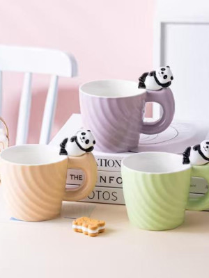 Panda Motifli Seramik Kupa Bardak Panda Motifli Seramik Kupa Bardak