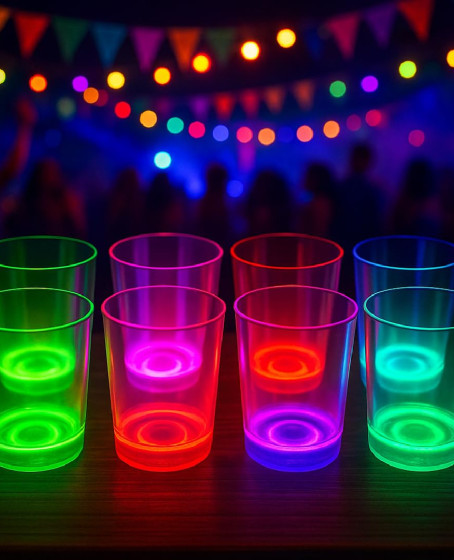 PartyGlow Neon Mavi Bardak 8.5 x 10.5 cm