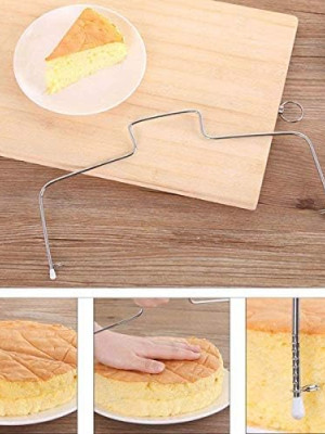 Paslanmaz Çelik Ayarlanabilir Pasta Dilimleyici – Çok Amaçlı Kesme Teli