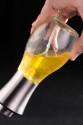 Paslanmaz Çelik Başlıklı Cam Spray Yağdanlık Paslanmaz Çelik Başlıklı Cam Spray Yağdanlık