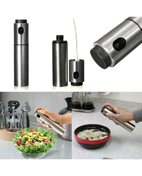 Paslanmaz Çelik Gövdeli Spray Yağlık - Zeytinyağ/sirke Püskürtücü