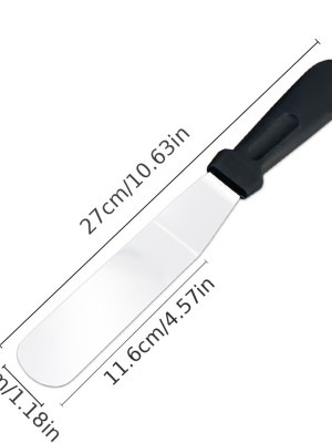 Paslanmaz Çelik L Tipi Pastacı Spatulası – Krema Düzeltme ve Pasta Şekillendirme Bıçağı