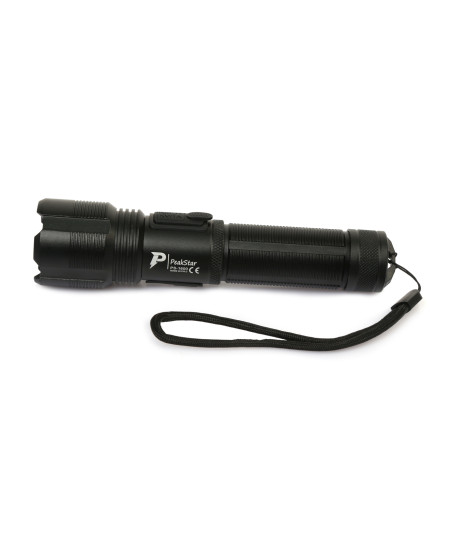 PeakStar Ps-1600 Süper Parlak Led Zoomlu 5 Mod Su Geçirmez Profesyonel Kamp Bekçi Avcı Feneri