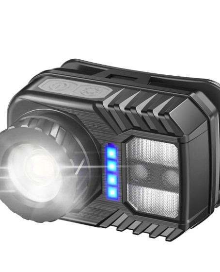 PeakStar PS-571 Sensör XPG COB LED USB Şarj Edilebilir Lityum Pilli Zoomlu Kafa Lambası
