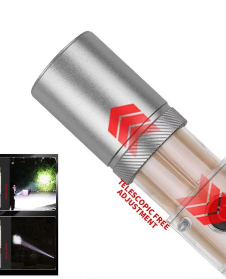 PeakStar Ps-8915 10W Zoomlu Led Powerbank Özellikli Şarjlı Kamp El Feneri PeakStar Ps-8915 10W Zoomlu Led Powerbank Özellikli Şarjlı Kamp El Feneri
