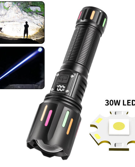 PeakStar Ps-9954 30w Zoomlu Led Powerbank Özellikli Şarjlı Profesyonel El Feneri