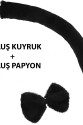 Peluş Siyah Renk Kuyruk ve Papyon Yetişkin Çocuk Uyumlu