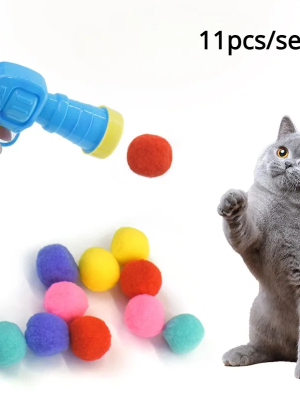 Peluş Top Atan İnteraktif Kedi Oyuncağı