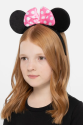 Pembe Fiyonklu Minnie Mouse Tacı Mini Kulak