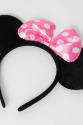 Pembe Fiyonklu Minnie Mouse Tacı Mini Kulak