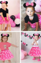 Pembe Fiyonklu Minnie Mouse Tacı Mini Kulak