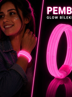 Pembe Kalın Glow Bileklik – Kırılarak Yanan Parti ve Festival Bilekliği Pembe Kalın Glow Bileklik – Kırılarak Yanan Parti ve Festival Bilekliği