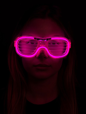 Pembe Led Işıklı Parti Gözlüğü - Neon Glow Şerit Gözlük 3 Modlu Pembe Led Işıklı Parti Gözlüğü - Neon Glow Şerit Gözlük 3 Modlu