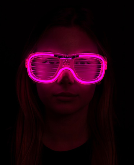 Pembe Led Işıklı Parti Gözlüğü - Neon Glow Şerit Gözlük 3 Modlu Pembe Led Işıklı Parti Gözlüğü - Neon Glow Şerit Gözlük 3 Modlu