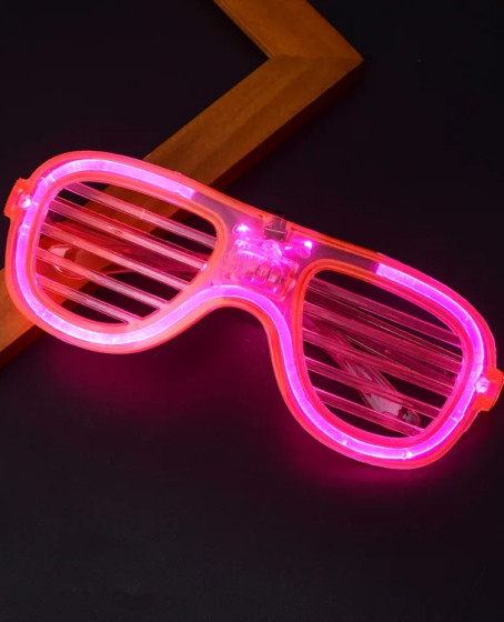 Pembe Led Işıklı Parti Gözlüğü - Neon Glow Şerit Gözlük 3 Modlu Pembe Led Işıklı Parti Gözlüğü - Neon Glow Şerit Gözlük 3 Modlu