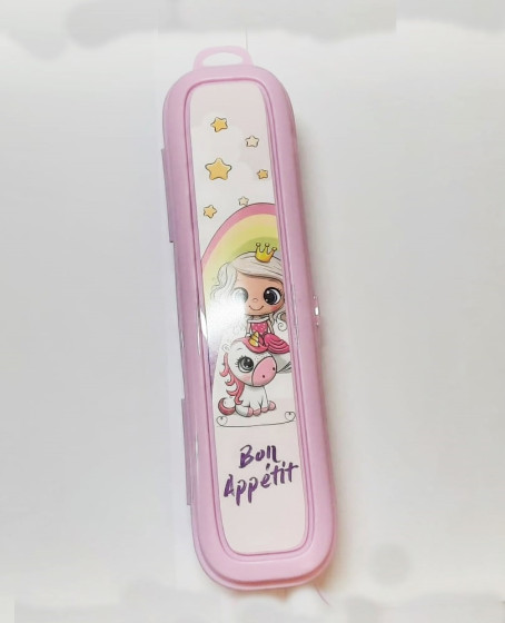 Pembe Multi Renkli Kapaklı Kalemlik Kutusu -Çanta İçi Saklama - Diş Fırçası - Makyaj Fırçası Kutu
