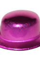 Pembe Renk Hologramlı Plastik Yuvarlak Melon 27x24 cm