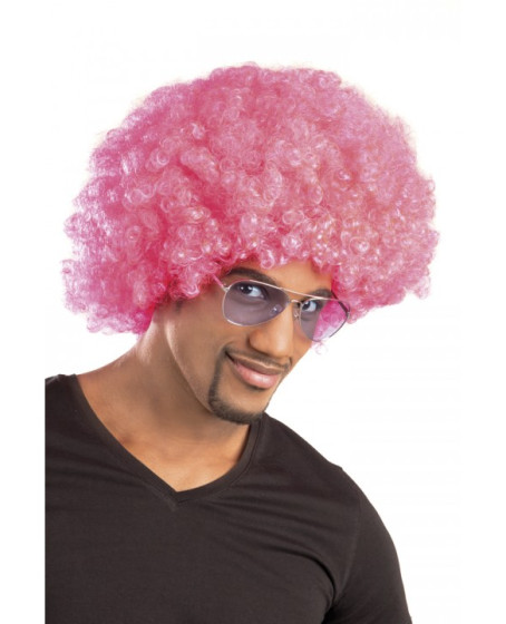 Pembe Renk Kıvırcık Afro Bonus Peruk Pembe Renk Kıvırcık Afro Bonus Peruk