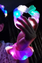 Pembe Renk Led Işıklı Lastikli Saç Tokası - 3 Modlu Festival & Parti Saç Tokası