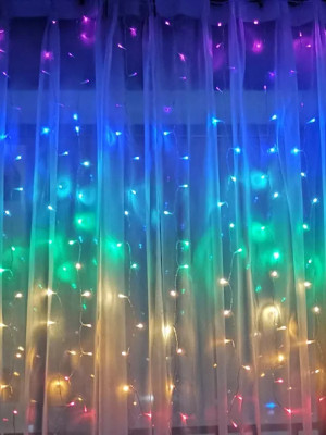 Perde Led  240 Ledli 8 Fonksiyonlu Dekor Lambası RGB