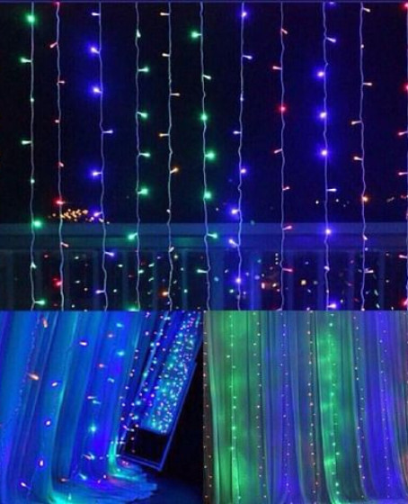 Perde Led 240 Ledli 8 Fonksiyonlu Dekor Lambası RGB Perde Led 240 Ledli 8 Fonksiyonlu Dekor Lambası RGB