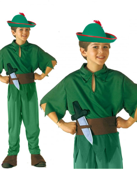 Peter Pan Kostümü - Alman Kostümü - Robin Hood Kostümü 7-9 Yaş