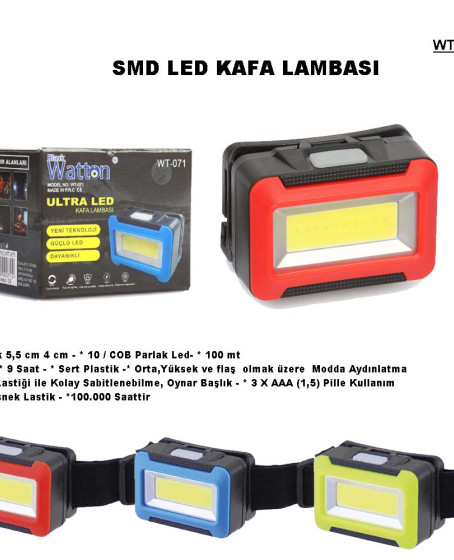 Pilli Kafa Lambası Wt-071 Pilli Kafa Lambası Wt-071