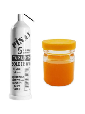 Pinax Tüp Lehim Teli 25 Gr 1.2mm + Lehim Pastası - 40gr