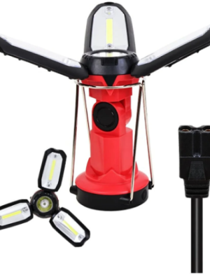 Polizei P-8801 ŞARJLI KATLANABİLİR 3XCOB LED+ 3W LED ÇOK FONKSİYONLU KAMP FENERİ