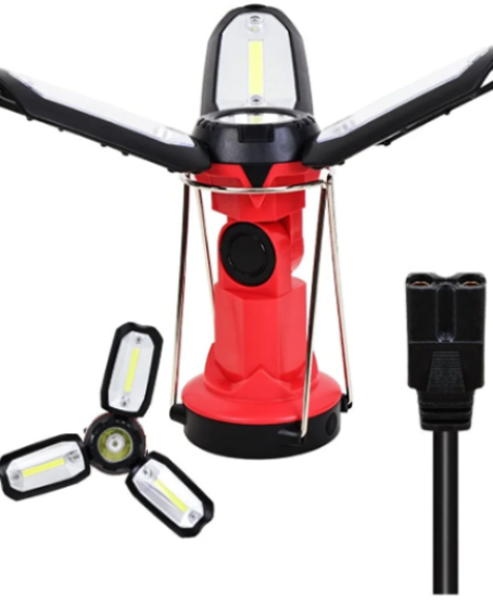Polizei P-8801 ŞARJLI KATLANABİLİR 3XCOB LED+ 3W LED ÇOK FONKSİYONLU KAMP FENERİ