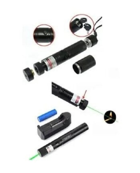 Polizei Şarjlı Turbo Yeşil Lazer Pointer Kibrit Yakabilen  Güç 1000MW