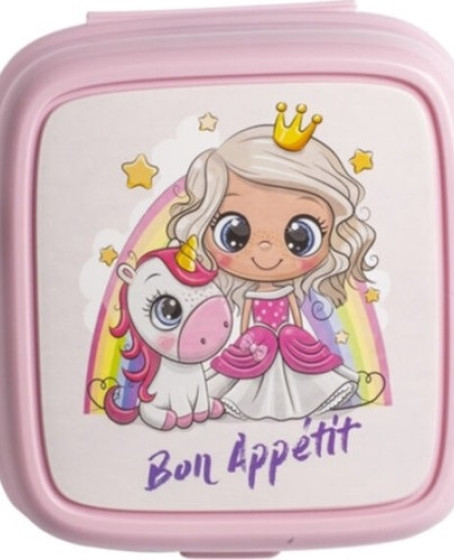 Porky Lol Desenli 4 Bölmeli Çatallı Beslenme Kabı - Diyet Kabı