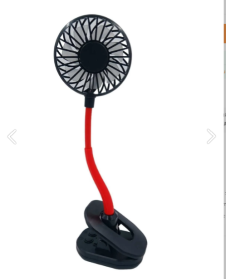 Portatif Işıklı Mini Klipsli Fan